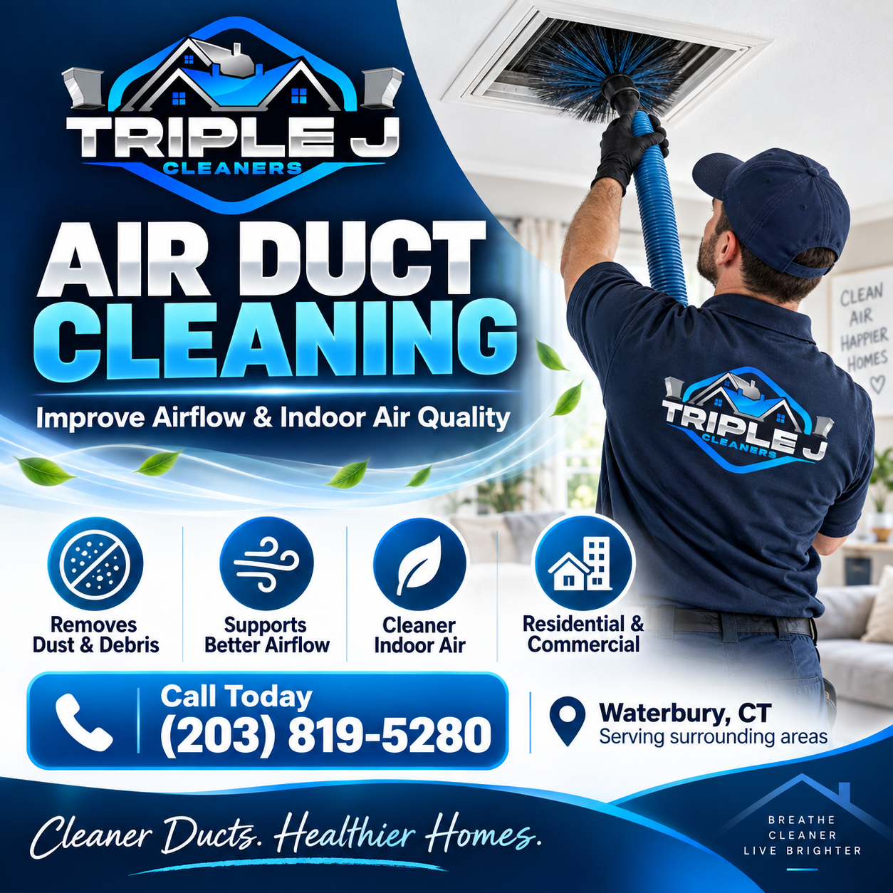 Triple J Cleaners Expert Air Duct Cleaning for Better Air Quality Air duct cleaning Air Duct Cleaning in Waterbury CT