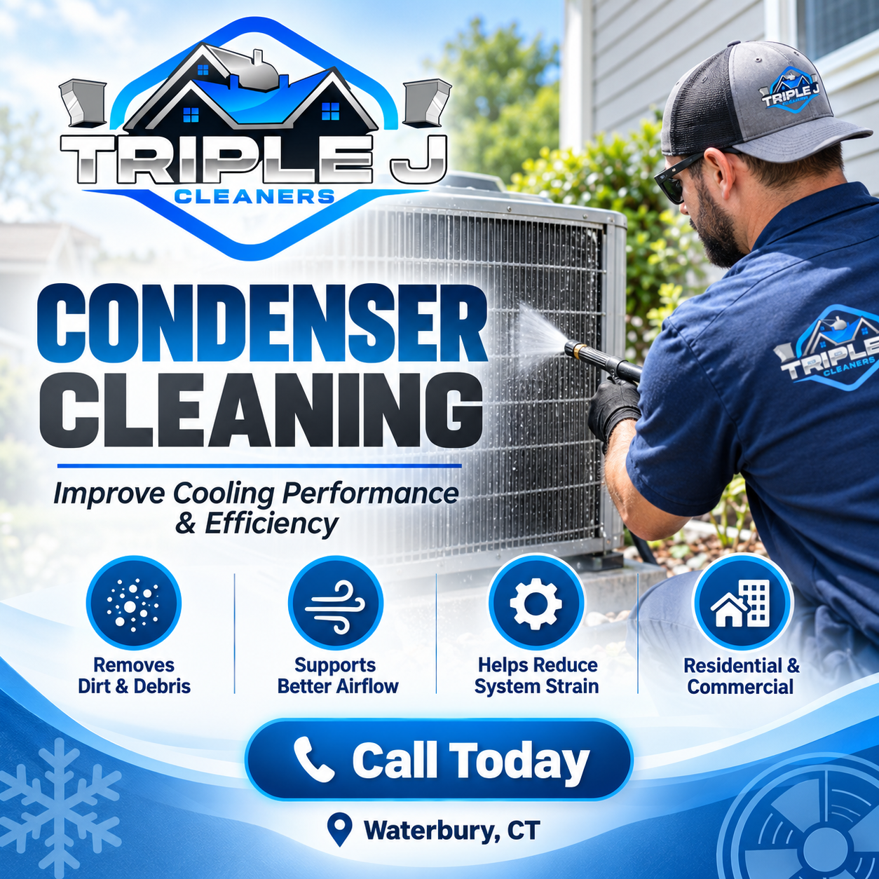 professional Condenser Cleaning in Waterbury CT from Triple J Cleaner